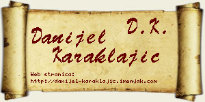 Danijel Karaklajić vizit kartica